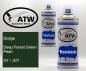 Preview: Dodge, Deep Forest Green Pearl, GT / JGT: 400ml Sprühdose + 400ml Klarlack - Set, von ATW Autoteile West.